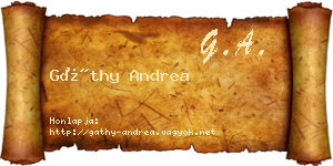 Gáthy Andrea névjegykártya