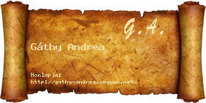 Gáthy Andrea névjegykártya